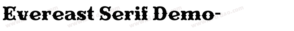 Evereast Serif Demo字体转换